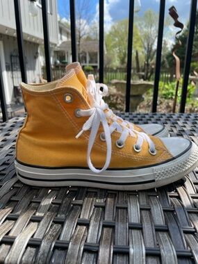 Converse High Top Sneakers - Yellow with White Accents